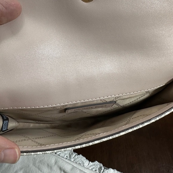 Michael Kors Cream and Tan Crossbody Bag with Gold Hardware - Picture 5 of 5